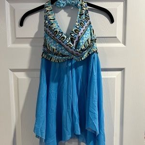 Vrapo Swimsuits for Women, Tankini Swimwear 2 PCs Set Bohemian Pattern Irregular